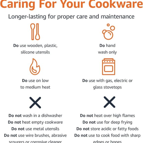 Non Stick Kitchen Cookware 15-Piece Set, Non-Induction, Includes Pots, Pans, and - Picture 5 of 6